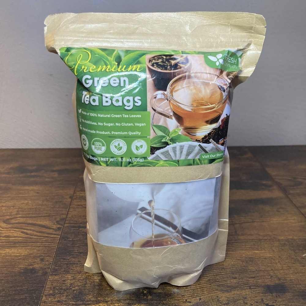 FreshDrinkUS Premium 175 Green Tea Bags 100% Natural & Pure from Green Tea Herba